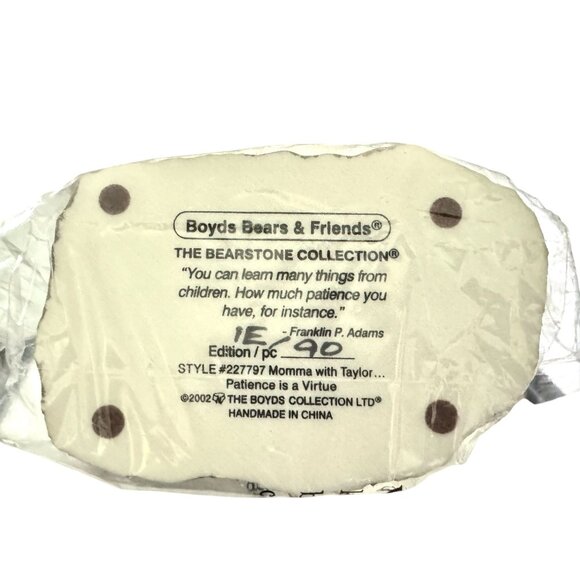 Boyds Bears & Friends Momma With Taylor Resin Figurine In Original Box - Picture 14 of 14